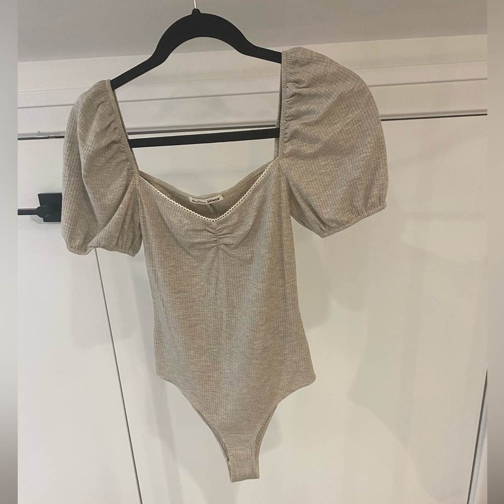 Oatmeal/ grey reformation bodysuit